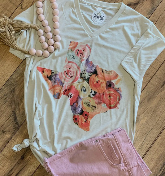 Floral Texas Tee