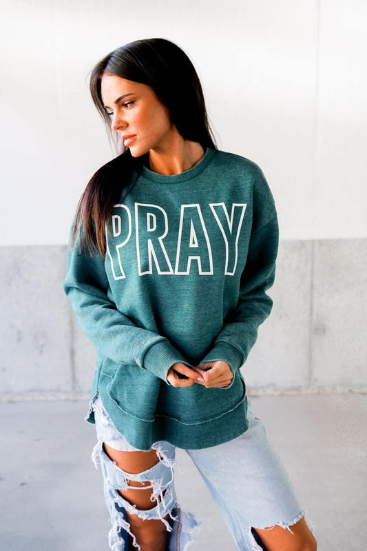 Pray in Emerald Sweatshirt