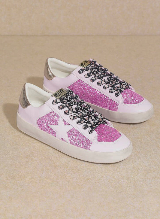 Pink Glitter Alex Sneakers