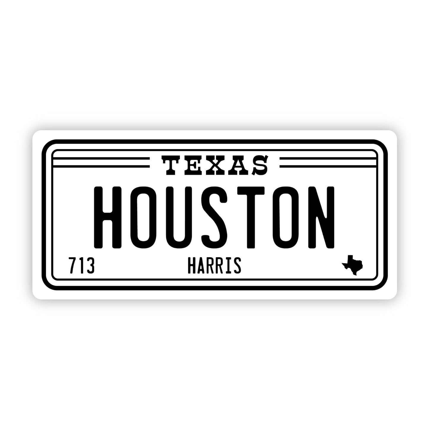 Houston Texas 713 License Plate Sticker