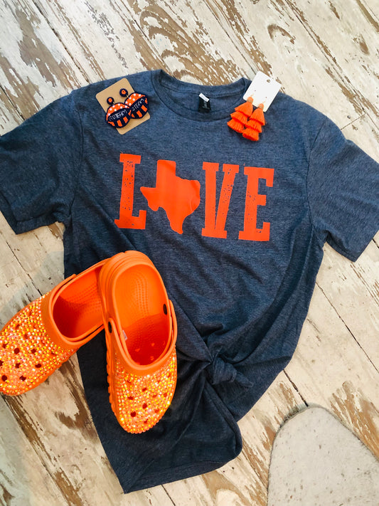 Texas Love In Navy/Orange