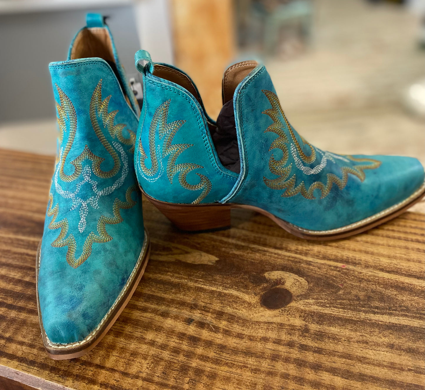 Vintage Turquoise Boots