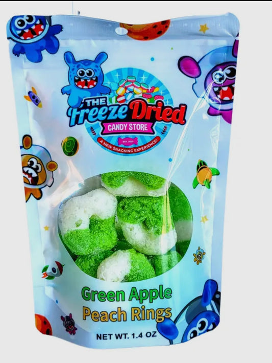 Freeze Dried Green Apple Peach Rings