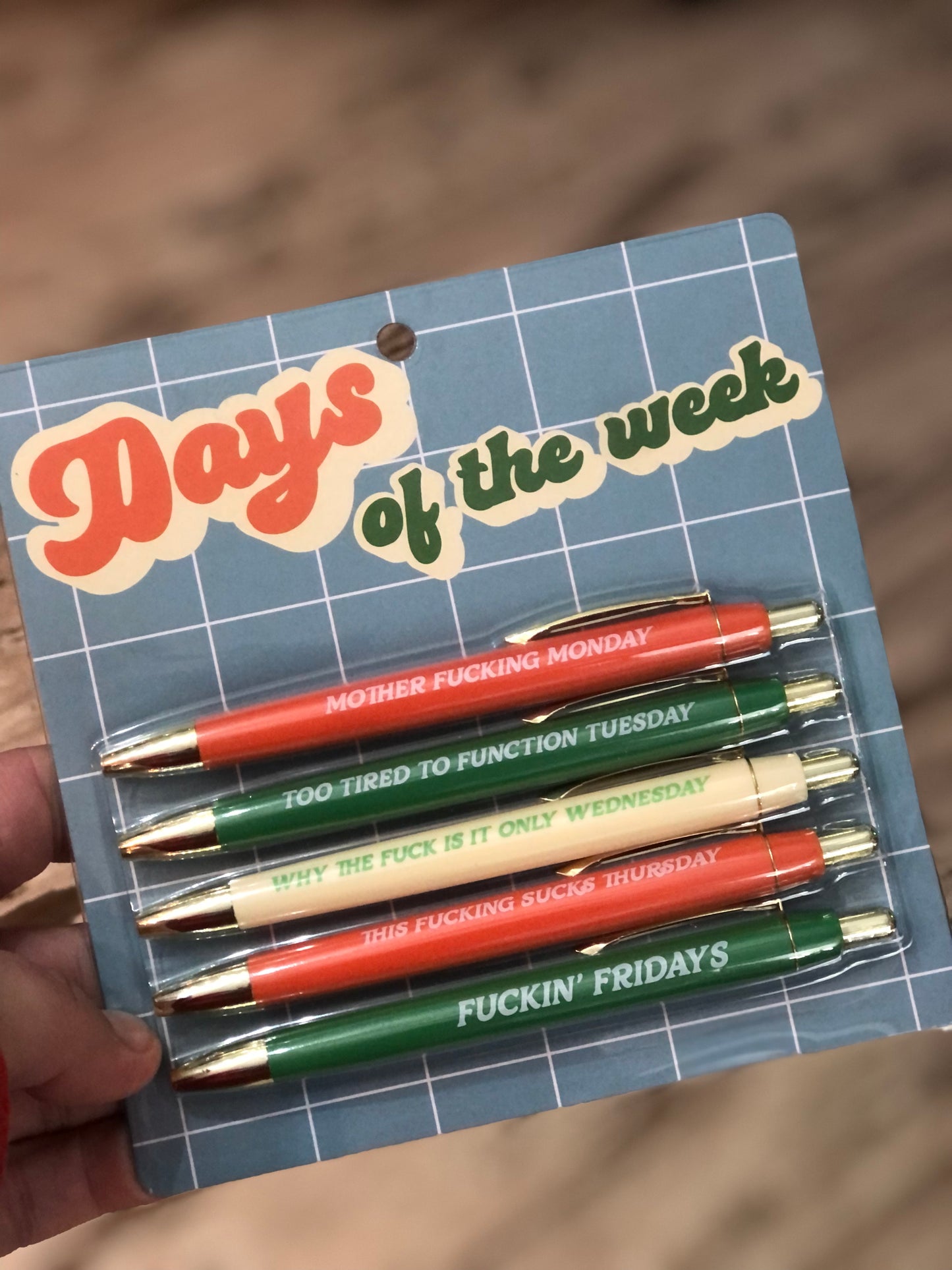 Days Of The Week Pen Pack