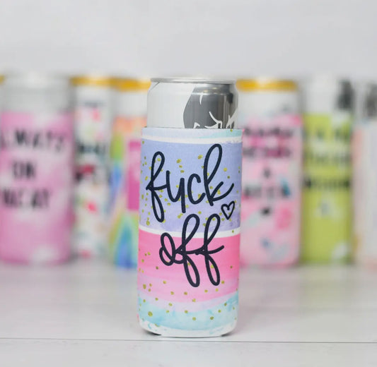 Fuck Off Can Cooler - Slim