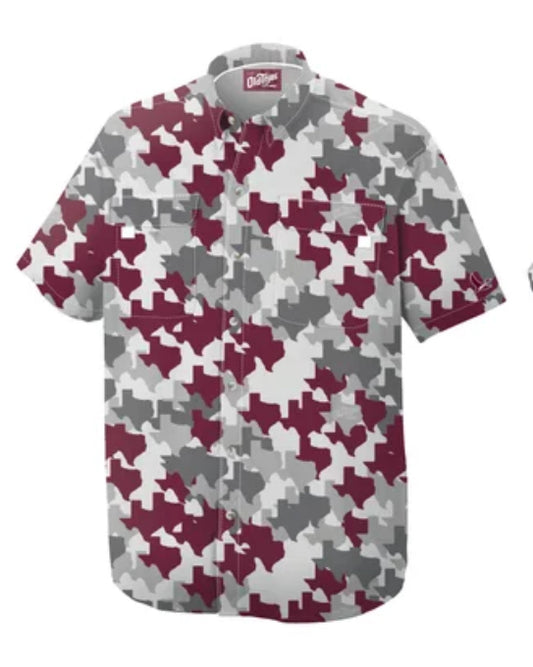 Old Tejas Fightin’ Maroon Field Shirt