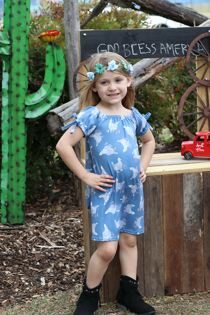 Girls Blue Bird Dress