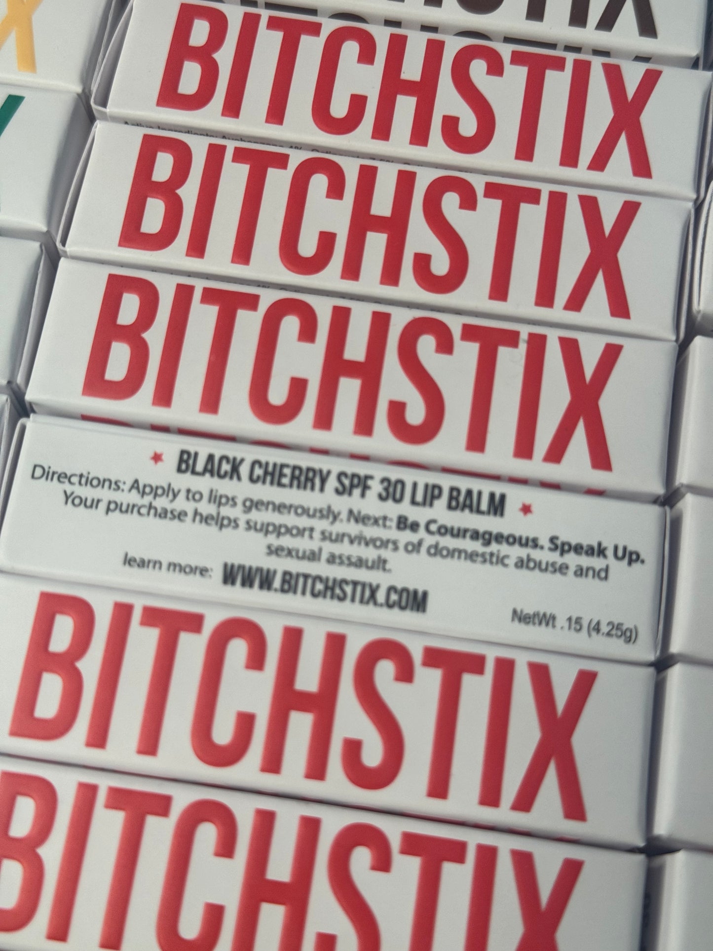 BITCHSTIX ~ Black Cherry SPF30 Lip Balm