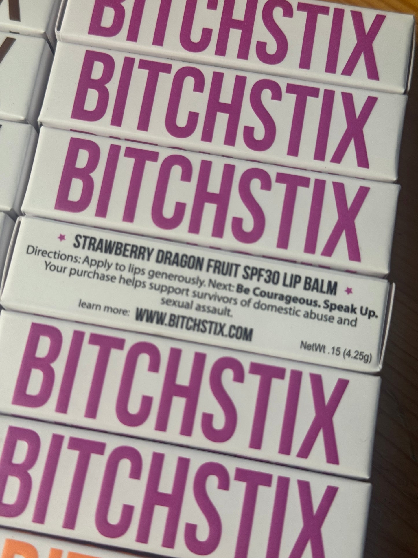 BITCHSTIX ~ Strawberry Dragonfruit SPF30 Lip Balm