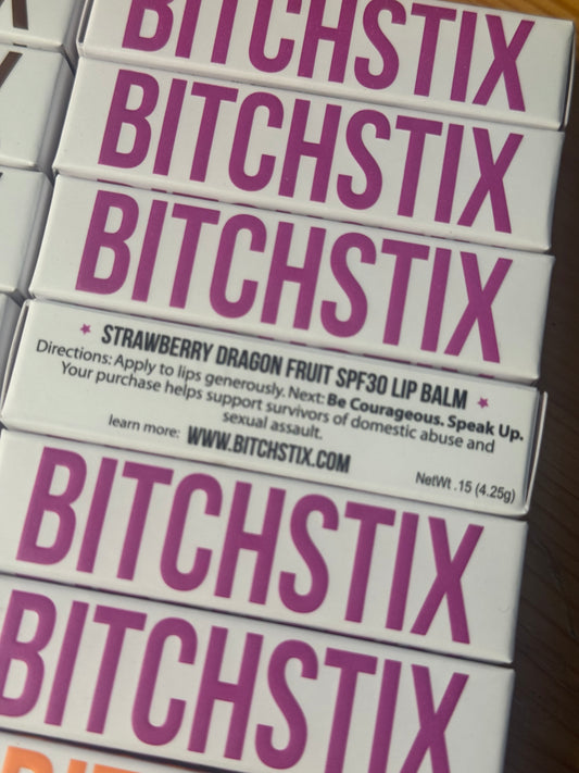 BITCHSTIX ~ Strawberry Dragonfruit SPF30 Lip Balm