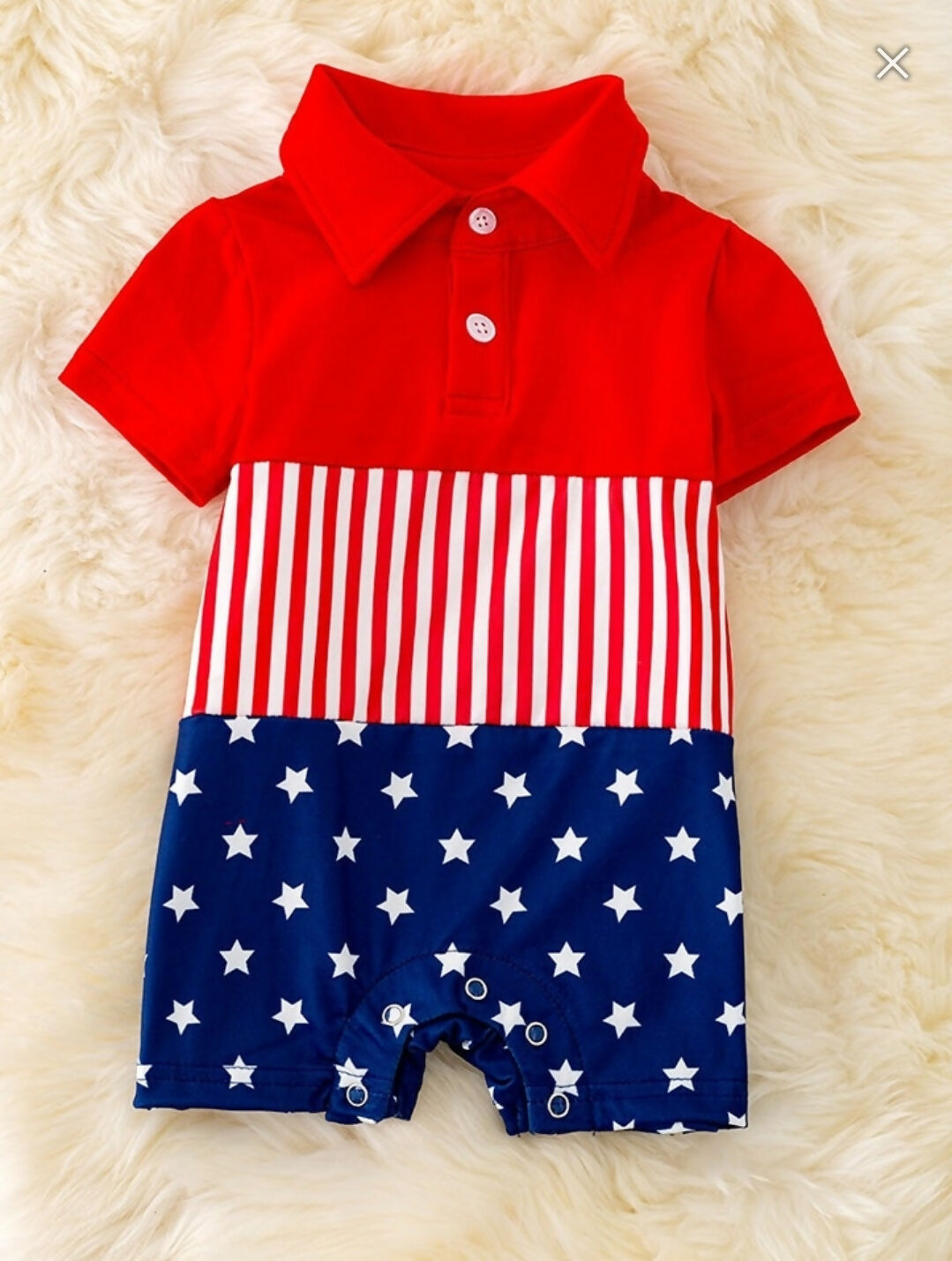 Boys American Flag Romper