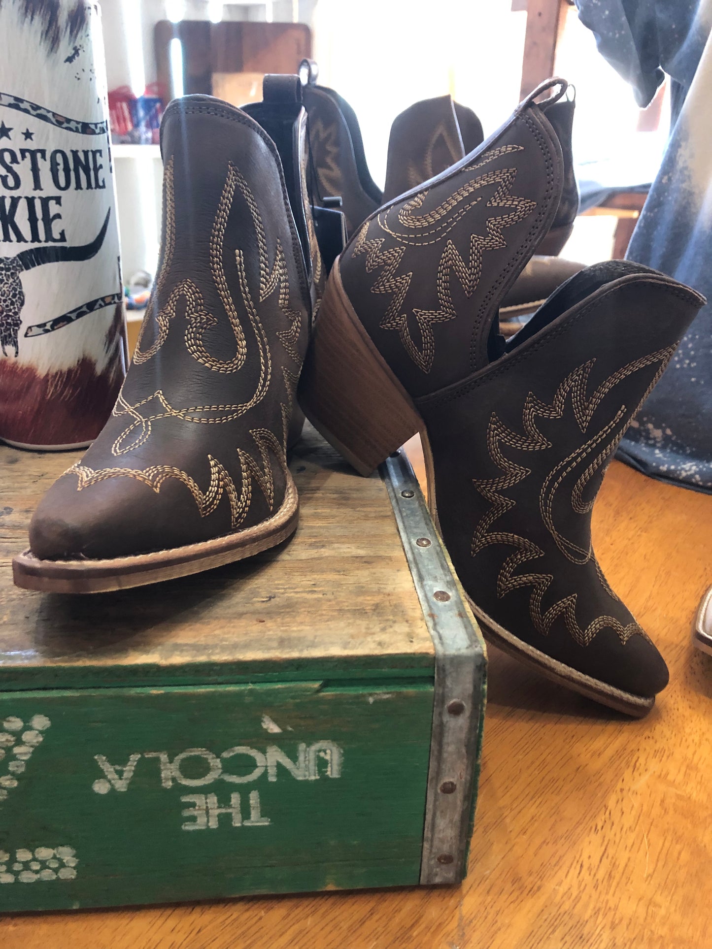 Vintage Brown Leather Boots