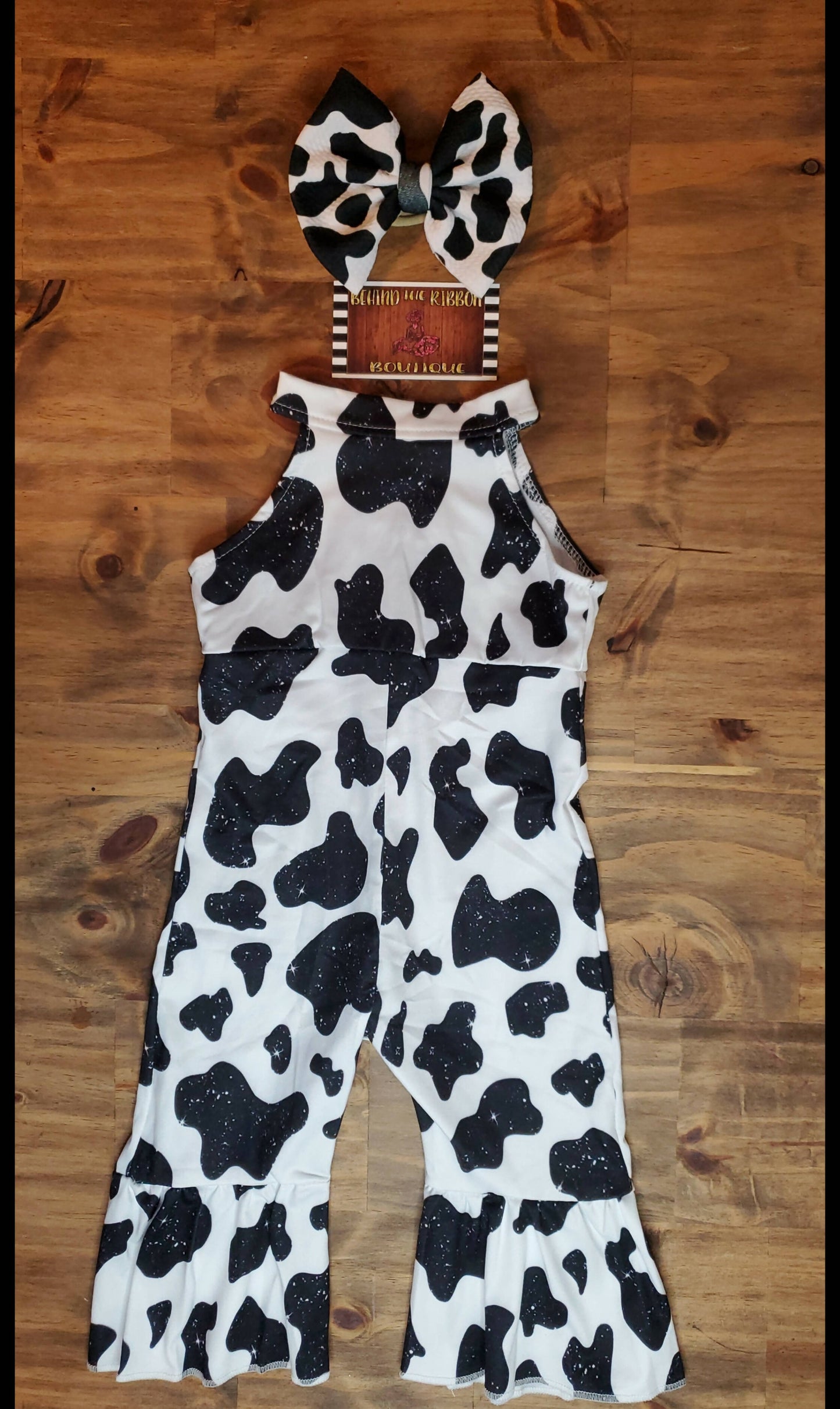 Girls Cow Jumpsuit