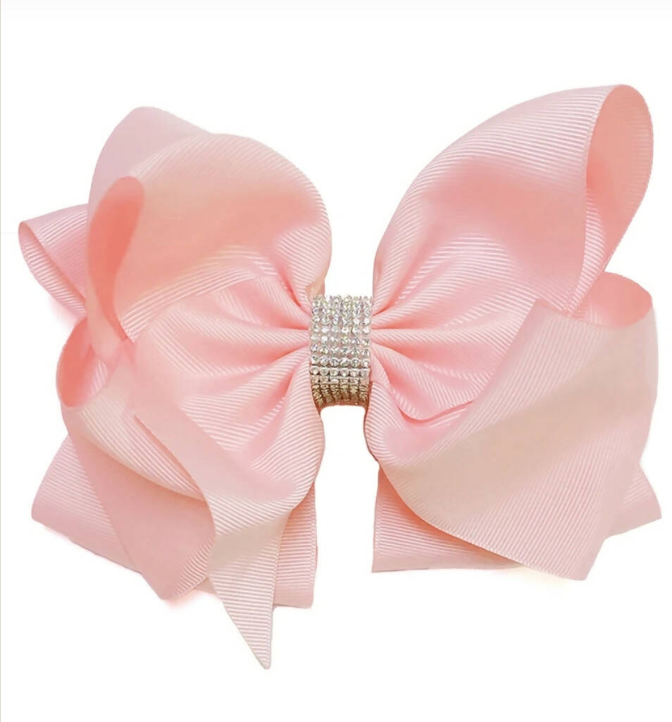 6in Rinestone Double Layer Hair Bow