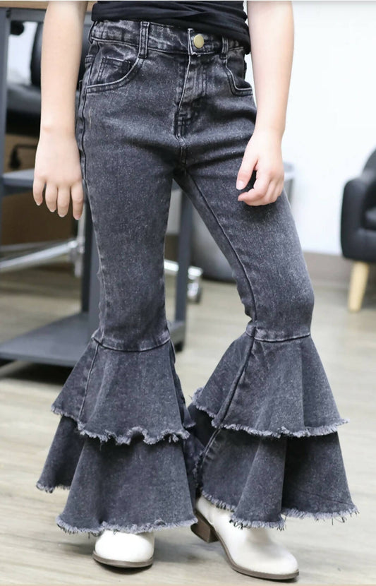 Black Double Bell Jeans