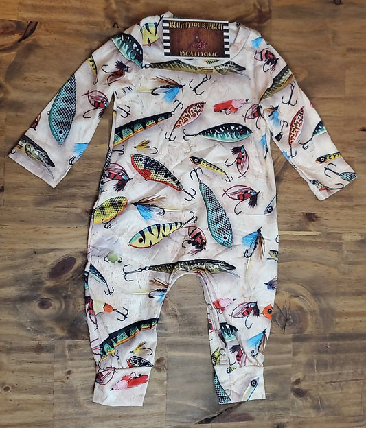 Fish Print Baby Romper