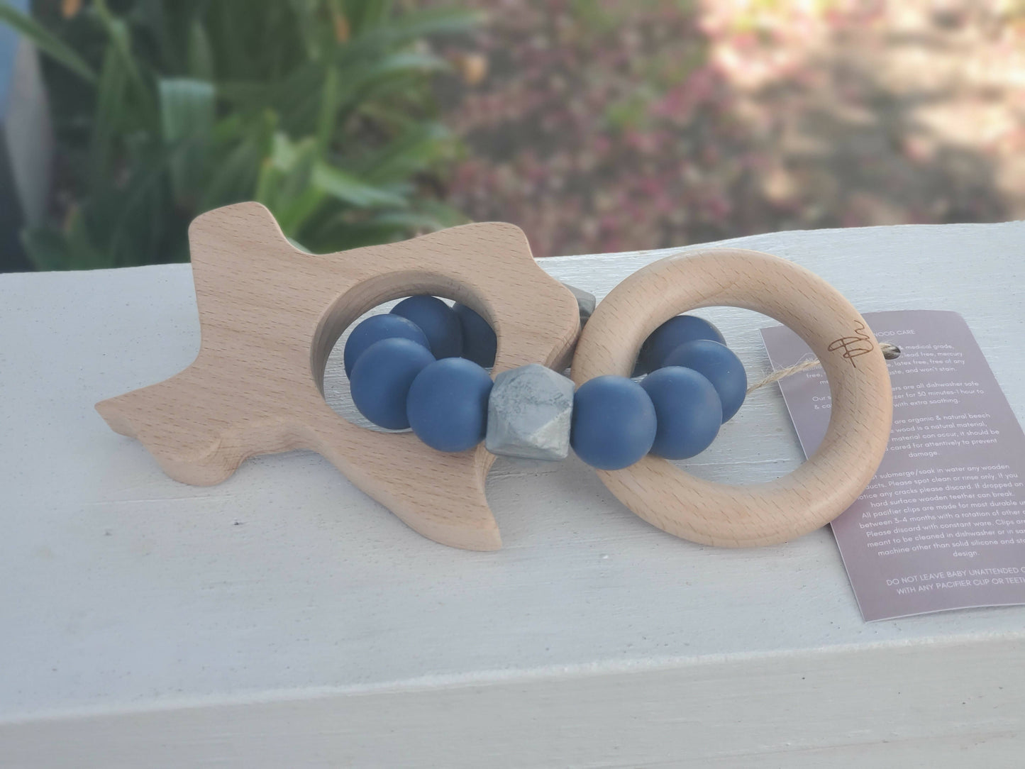 Texas Teething Ring Rattle