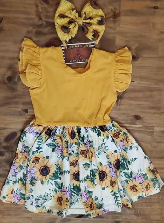 YELLOW SUNFLOWER DRESS