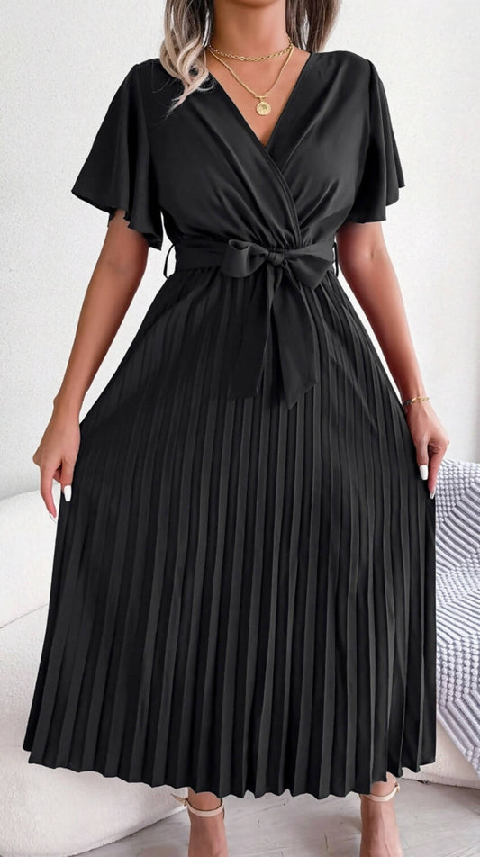 Black Pleated Dress