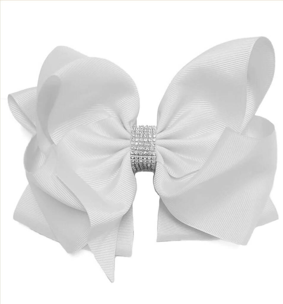 6in Rinestone Double Layer Hair Bow