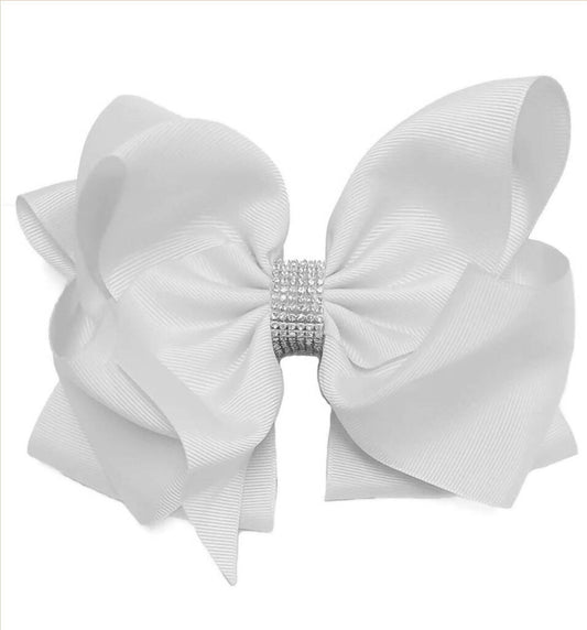 6in Rinestone Double Layer Hair Bow