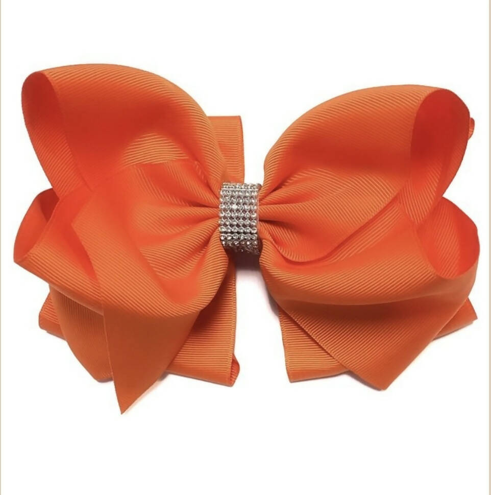 6in Rinestone Double Layer Hair Bow