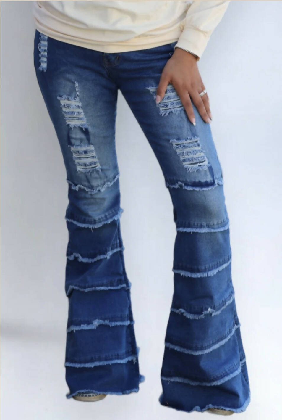 Women Bootcut Distressed Jeans