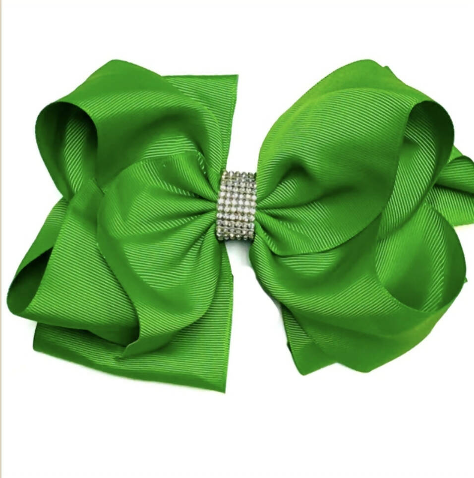 6in Rinestone Double Layer Hair Bow