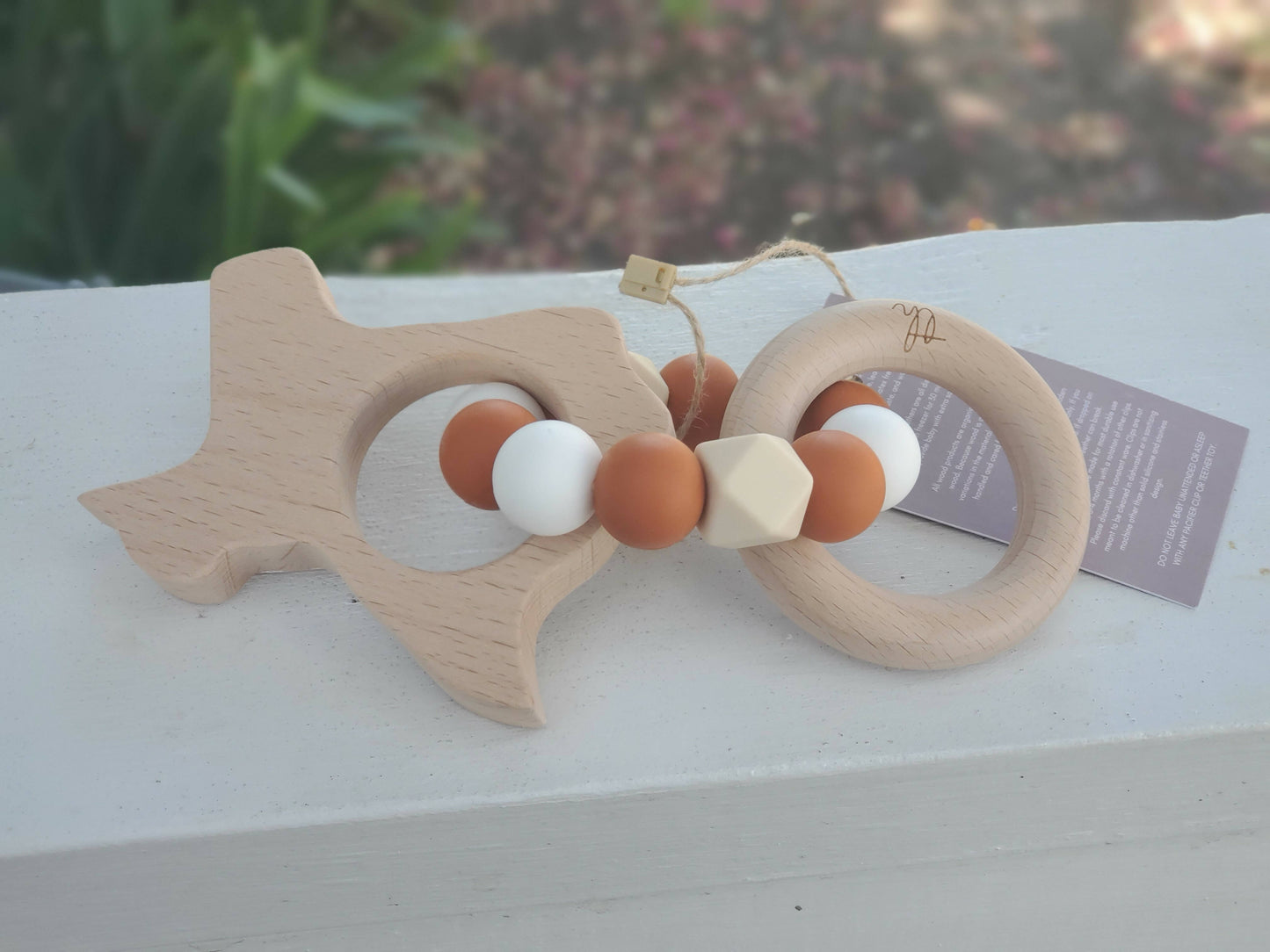 Texas Teething Ring Rattle