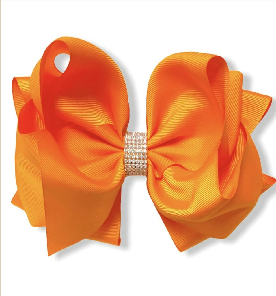 6in Rinestone Double Layer Hair Bow