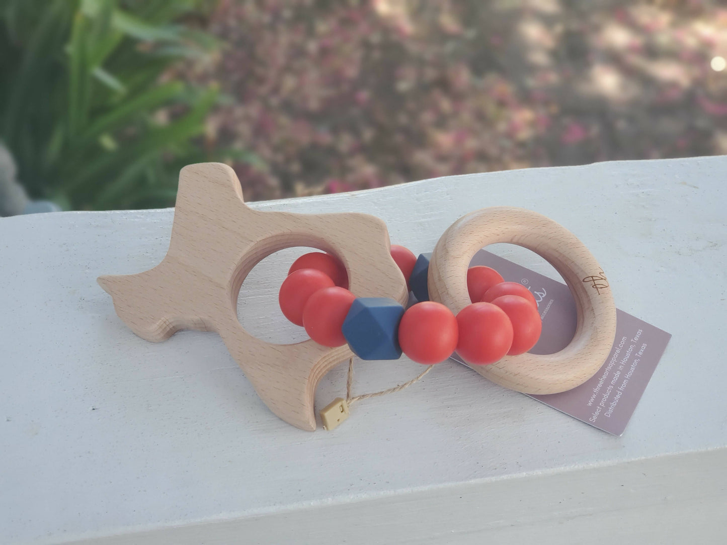 Texas Teething Ring Rattle