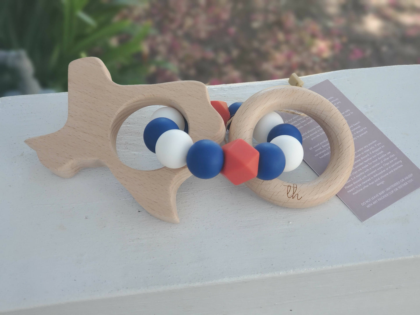 Texas Teething Ring Rattle